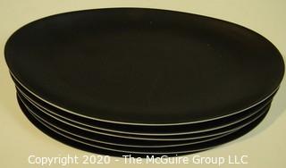 Set of (6) oblong Kyoto dinner plates; 