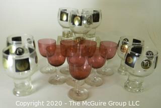 Collection of Mid Century Glassware & Barware