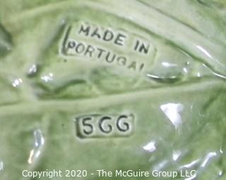 Ceramic Serving Pieces, Including "Cabbage" Leaf Bowl.