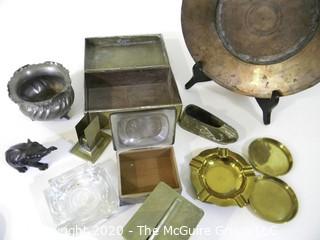 Collection of mostly brass and copper housewares