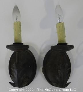 Pair of Electric Candle WAll Sconces