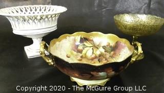 Three Decorative Bowls and Dishes