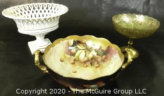 Three Decorative Bowls and Dishes