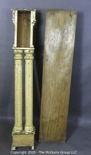 (2) Distressed Wooden Columns; approx 48"T