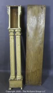 (2) Distressed Wooden Columns; approx 48"T