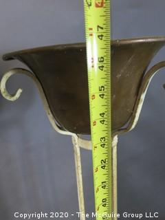 Pair of Metal Planters on tripod stands 