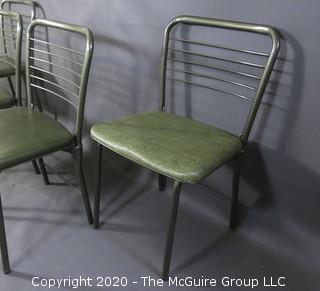 Set of 4 folding metal chairs 