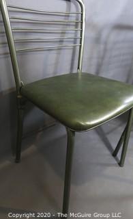 Set of 4 folding metal chairs 