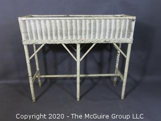 Wicker Planter Box with metal insert; 34"W x 30"T