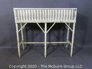 Wicker Planter Box with metal insert; 34"W x 30"T