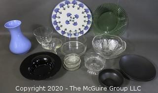 Assorted glasswares and ceramics