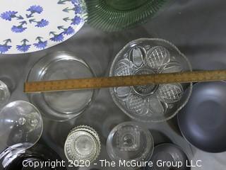 Assorted glasswares and ceramics