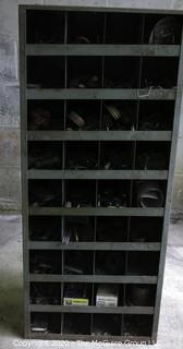 Metal Parts Bin with 36 Cubicles;  12 x 18 x 42"