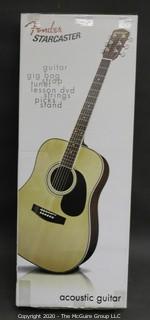 Starcaster by Fender Acoustic Guitar Pack with Accessories in Natural Color.  New in Box Perfect for beginners.