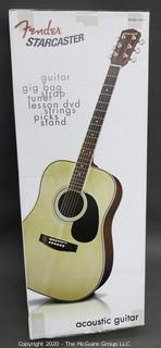 Starcaster by Fender Acoustic Guitar Pack with Accessories in Natural Color.  New in Box Perfect for beginners.