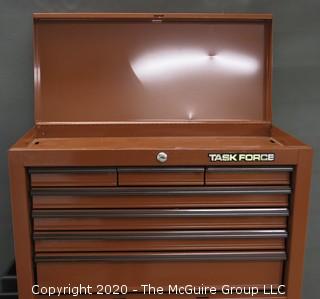 2 "Task Force" stacking tool cabinets on casters; 32"W x 51"T x 16"D 