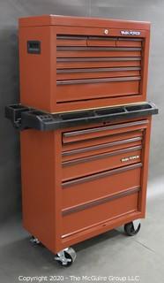 2 "Task Force" stacking tool cabinets on casters; 32"W x 51"T x 16"D 