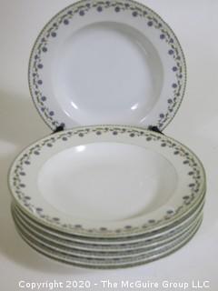 (7) Limoges Shallow Bowls; see hallmark