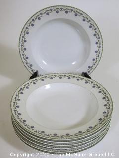 (7) Limoges Shallow Bowls; see hallmark