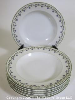 (7) Limoges Shallow Bowls; see hallmark