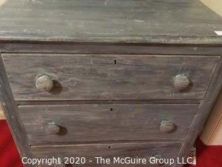 3 Drawer wooden dresser; 21"D x 30"W x 30"T