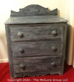 3 Drawer wooden dresser; 21"D x 30"W x 30"T