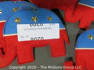 GOP Themed Pillow and Felt Ornaments.