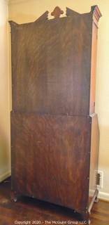 Mahogany Stepped Back Secretary/Bookcase; made by Colonial Manufacturing Co., 9/18"D x 34"W x 84"T