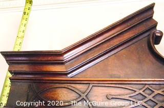 Mahogany Stepped Back Secretary/Bookcase; made by Colonial Manufacturing Co., 9/18"D x 34"W x 84"T