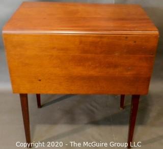 Drop Leaf, Single Drawer Side Table; 36"W x 26"T