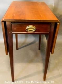 Drop Leaf, Single Drawer Side Table; 36"W x 26"T