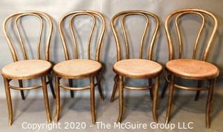 Set of (4) Bent Wood Side Chairs