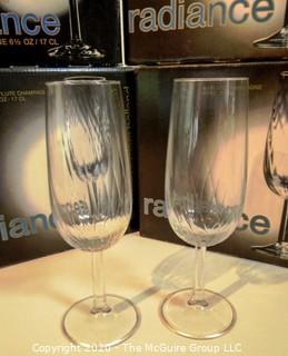 (20) Fluted Champagne Stems by Radiance; Royal Leerdam, Holland