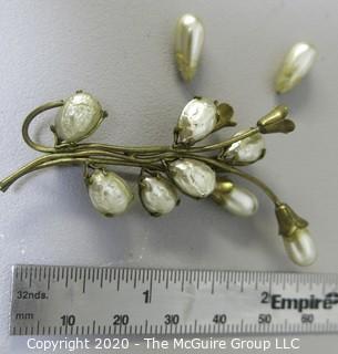 Faux Pearl Brooch