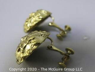 Pair of Ladies Gold Tone Clip On Napier Earrings.