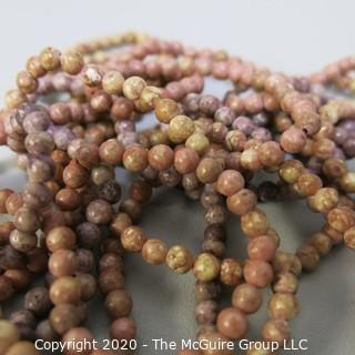 Pink Stone Bead Necklaces