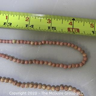 Pink Stone Bead Necklaces