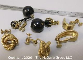 Three Pairs of Clip On Earrings by Napier and Vendome. 