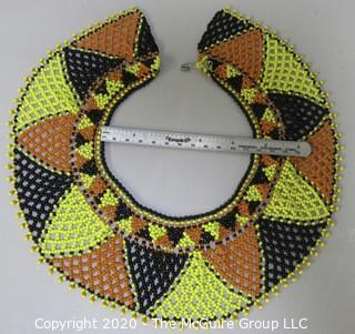 Hand Beaded Collar Style Woven Necklace.