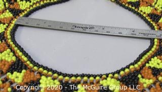 Hand Beaded Collar Style Woven Necklace.