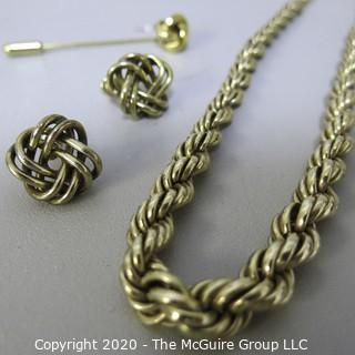 Group of Gold Tone Costume Jewelry.