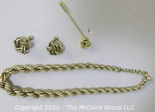 Group of Gold Tone Costume Jewelry.