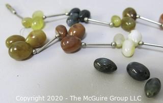 Multi Color Hard Stone Bead Necklace