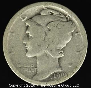 1919 Mercury Dime