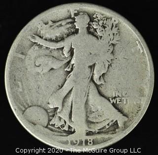 1918 Walking Liberty Half Dollar 