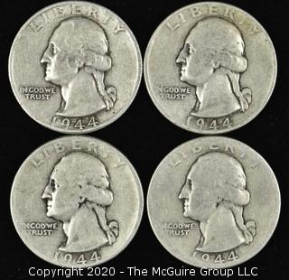 (4) 1944 Washington Quarters