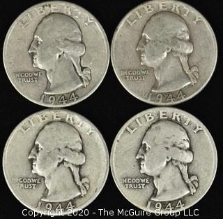 (4) 1944 Washington Quarters