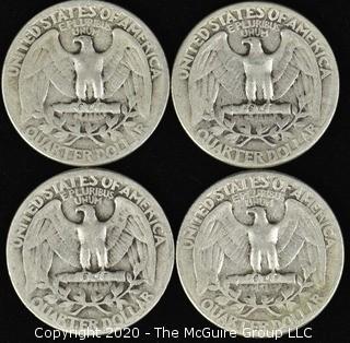 (4) 1944 Washington Quarters