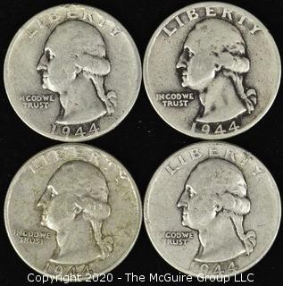 (4) 1944 Washington Quarters