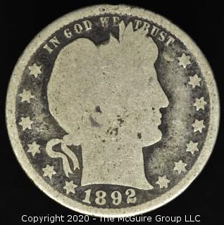 1892 Barber Quarter